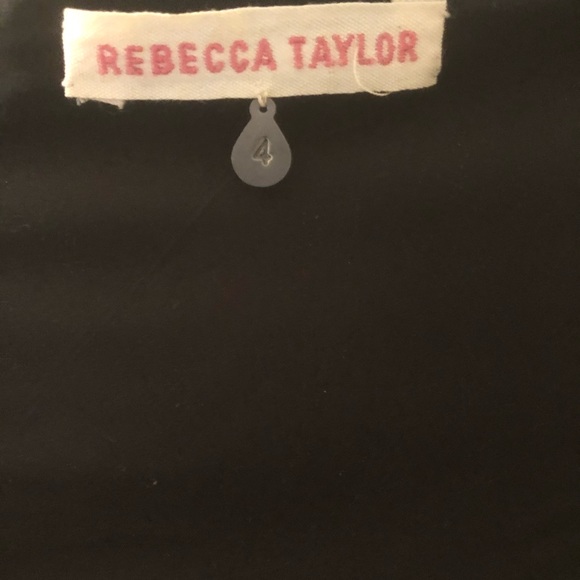 Rebecca Taylor Black Peplum Dress SZ 4 - Picture 8 of 9